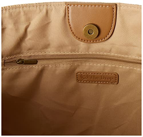 The Drop Women's Tracy Large Canvas Detail Straw Tote, Hot Pink, One Size #TOP4