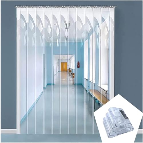 Kit de cortina de puerta de PVC industrial con tiras plásticas de 1,4 mm de grosor