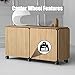 Cofufu Self Adhesive Caster Wheels Set for Trash Can, Storage Box (4PCS, 1.5