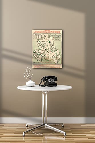 1954 Augusta National Golf Club Course - Golf Décor Wall Art - 4Th Day Broadside Fan Map - Masters Pairing/Start Time Sheet Pga - Artwork Print Present (23"X31") #TOP4