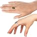Imagen de Anillo Adulto de Plata de Ley y Ámbar Verde Báltico 