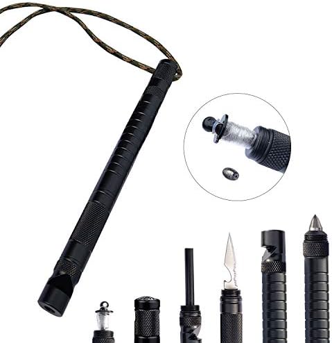 SUWIKEKE Survival Kit, 9 in 1 Survival Tool, Gift for Men Dad Husband Boyfriend Boys, Survival Fishing kit for Camping Hiking Travelling Wilderness Adventures