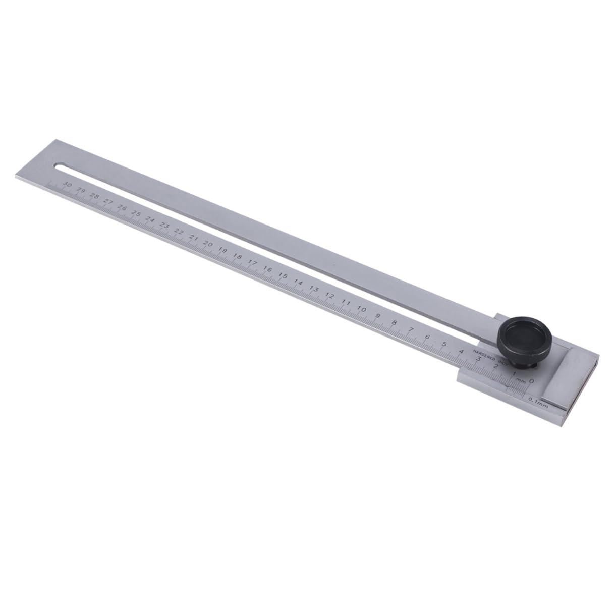UKCOCO Righello Precisione Acciaio Inossidabile Strumento Marcatura per Falegnameria e Ingegneria per Tracciature Facile Bloccaggio con Vite Dita Colore Argento