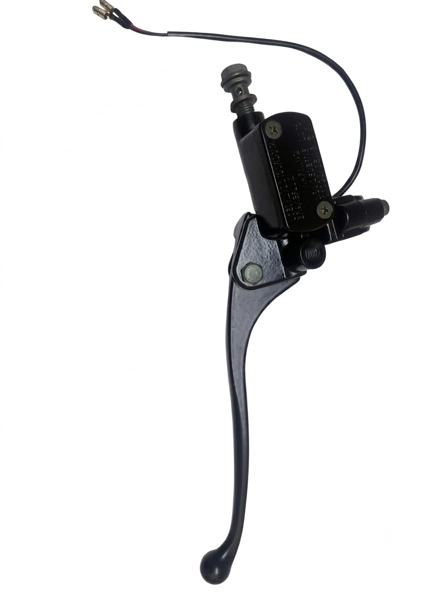 Universal Electric Scooter Left Hand (LH) Brake Master Cylinder | Rear Hydraulic Disc Brake Assembly with Lever | Built-in Motor Cut-Off Sensor Switch | Universal Fit for 22mm, All EV Scooters (LH)-image-26