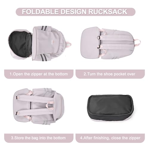 coofay Gym Backpack For Women Waterproof Backpack With Shoe Compartment Lightweight Travel Backpack Sports Backpacks Small Gym Bag