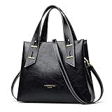 LAORENTOU Women Crossbody Handbags Cow Leather Satchel Handbags for Women Top-handle Shoulder Tote Purses