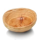 LUPATDY Ciotola in legno per frutta, insalatiera in legno naturale, cestino irregolare e creativo fatto a mano, cestino decorativo per frutta, insalate e snack (20-24 cm)