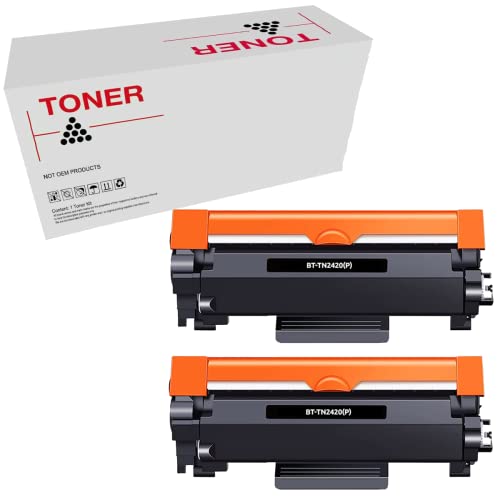 TN2420 Pack 2 Cartuchos de Toner Compatible con Brother TN2420/TN2410 (TN-2420/TN-2410)
