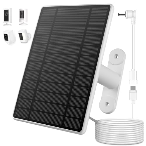 Solar Panel for Ring Camera, 6W Solar Charger for Ring Stick Up Cam Plus/Pro & Spotlight Cam Battery...