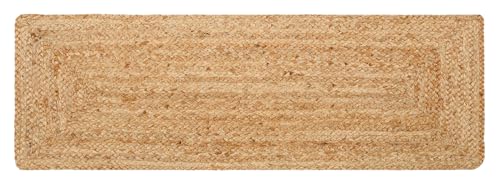 FRELISH DECOR Handwoven Jute Area Rug - 2.5x6 Feet Natural Yarn - Rustic Vintage Beige Braided Reversible Rectangular Rugs for Bedroom - Kitchen - Living Room - Farmhouse (2.5' x 6') - Image 7