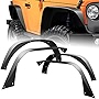 Nilight Off-Road Fender Flares Kit Compatible with 2018 2019 2020 2021 2022 Wrangler JL & JLU Unlimited 2/4 Doors Heavy-Duty Solid Steel Black Textured for JL Front Rear Flat-4pcs,2 Years Warranty