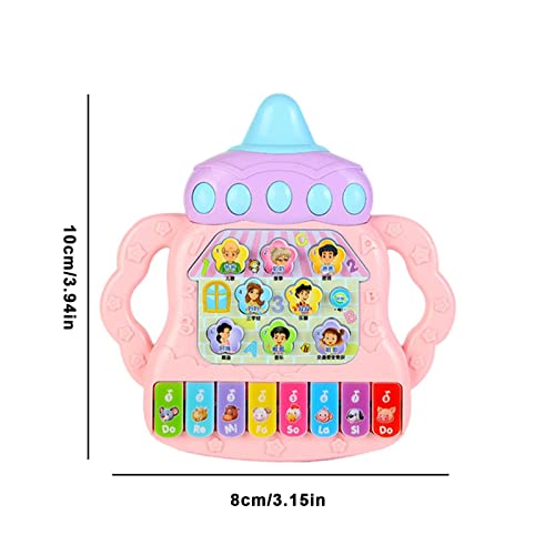 Brinquedo de piano de bebê | Brinquedo infantil de teclado em forma de mamadeira,Aprendendo a falar,