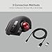 ELECOM Trackball Mouse Wireless, Ergonomic Mouse, 3 Device Connection, Wired (USB), Bluetooth, Track Ball Mouse, Thumb Control, Compatible for PC, Laptop, Mac, Windows, macOS, EX-G Pro (M-XPT1MRXBK)