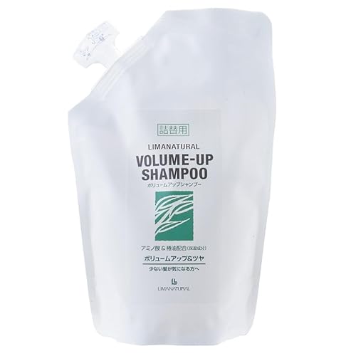 LIMANATURAL リマナチュラル オーガニック ボリュームアップ シャンプー 詰替え 400ml アミノ酸 ダメージケア 保湿 着色剤無添加 無鉱物油 無農薬椿油 パラベン不使用