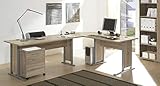 cheftisch büro gebraucht rechts und links montierbar Bürotisch Office Line Winkelkombination Eckschreibtisch Eiche Sonoma