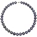14k Yellow Gold 6.5-7mm Dyed-black Freshwater Cultured High Luster Pearl Necklace, 18"
