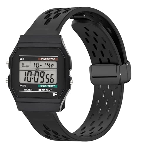Blueshaweu Correa de repuesto para reloj W-218H, 18 mm, 22 mm, de liberación rápida, de silicona transpirable, compatible con reloj Casio W-217H, W-218H, W-219H, F-91W, A158WA, MDV106-1AV/MTP-VD01