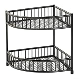 Angoliera per doccia Ferro 2 Livelli Antiruggine Nera Angoliera(black)