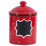 DII Ceramic Farmhouse Chic Polka-Dot Kitchen Canister/Container Organize Your Kitchen, Countertops,...