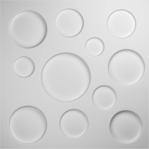 Miniatura 5 de Ekena Millwork WP20X20CSWH-CASE-50 19 5/8 pulgadas de ancho x 19 5/8 pulgadas de alto Cosmo EnduraWall Decorativo 3D Panel de Pared Cubre 133.73