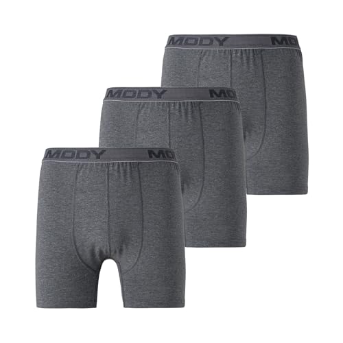 Mody Men's Underwear Boxer Briefs, Breathable & Moisture Wicking Boxers for Men, Boxer Briefs for Men Pack 3
