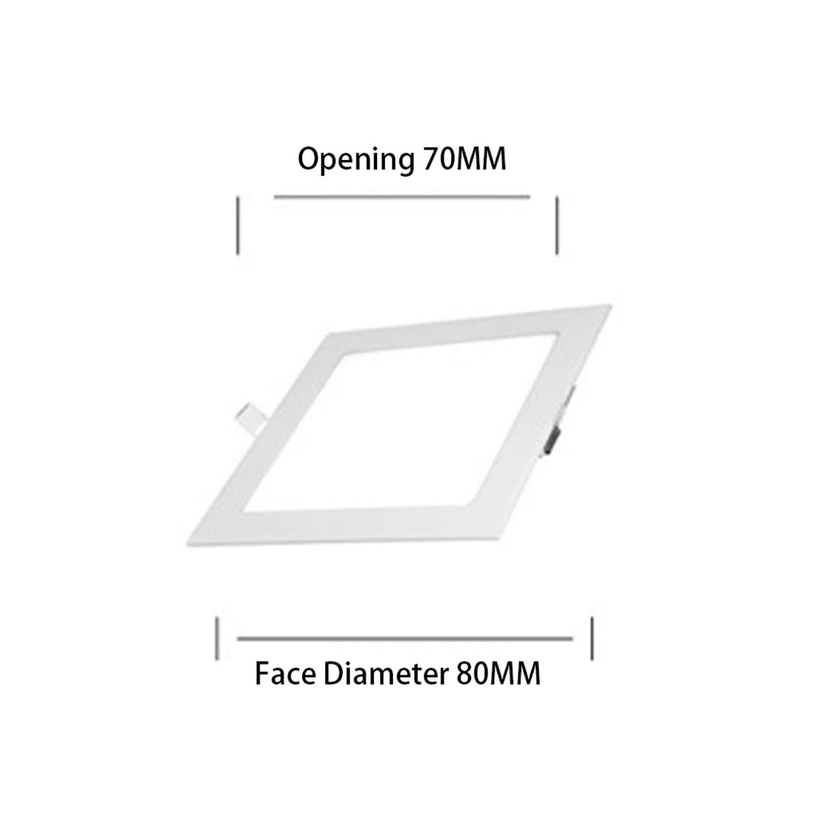 Oświetlenie Sufitowe Led Oświetlenie Sufitowe Wpuszczane 6000K Zimne Światło Odpowiednie Do Galerii Handlowych/sypialni/salonu/kuchni(3w,8pcs)