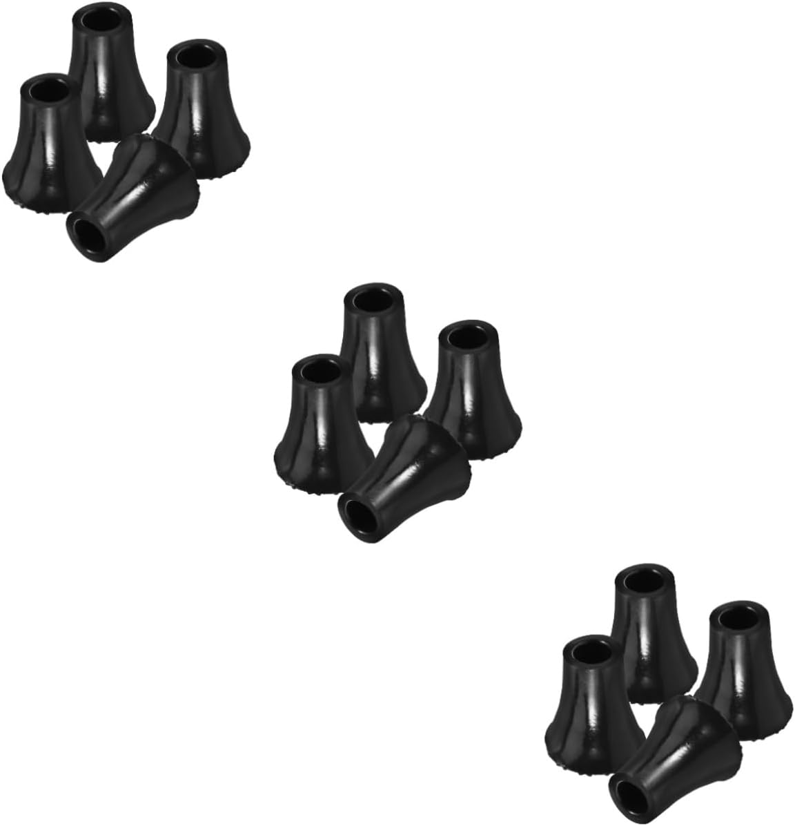 12pcs Non- Crutch Tips for Hiking Poles -Skid Plastic Feet Replacement for Walking Sticks Shockproof Pads for Enhanced Stability Any