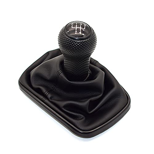 MKptopia 23mm Gear Shift Knob Gaitor Boot Compatible with VW Golf 4 IV MK4 GTI R32 B-ora Je-TTA - 5 Speed Black