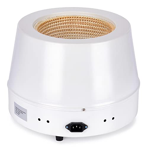 Labasics Heizmantel, Einstellbar Heizung und Elektromantel umrühren Elektrothermisch Laborheizmantel mit Magnetrührer 0-1600 U/min Temperaturregelung 220 V / 380 ℃ 250 W, 1000 ml