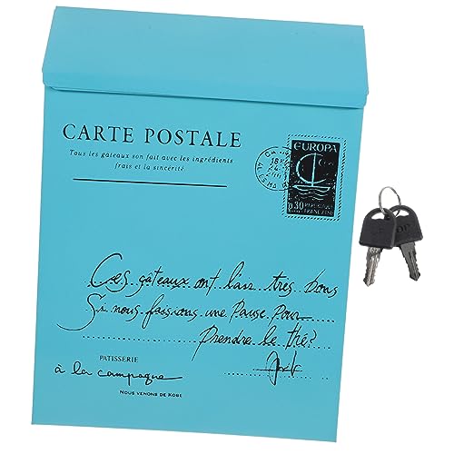 UKCOCO Cassetta Postale Da Parete in Ferro Cassetta Postale Vintage Organizzatore Di Posta Sospeso Con Serratura