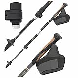 SUPERLETIC Nordic Walking Stöcke Damen und Herren,Walking Stöcke Verstellbar(100-130 cm),Nordic Walking Stöcke Carbon - Walkingstöcke mit Gummipuffer - Trekkingstöcke Wanderstöcke Teleskop Wanderstock