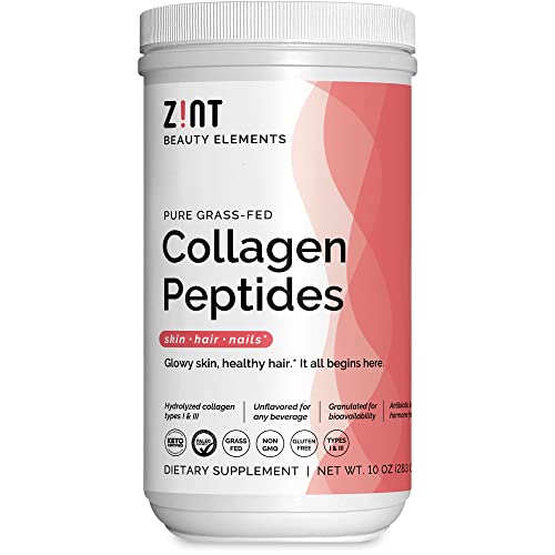 Zint Collagen Peptides Powder (10 Ounce): Hydrolyzed Collagen Protein Hydrolysate Beauty Supplement - Keto Friendly, Paleo Friendly