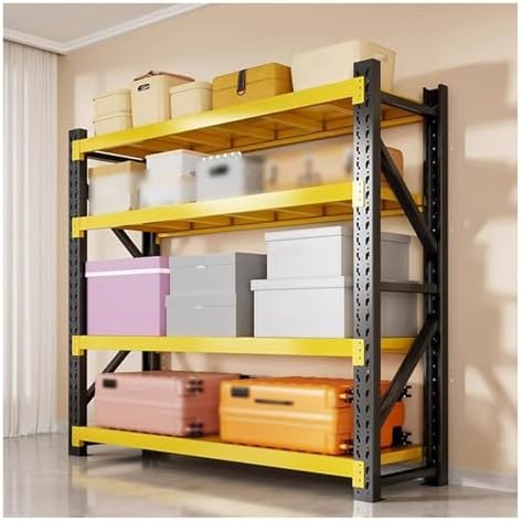 Heavy Duty 4-Tier Garage Shelving Unit - 1212LBS Capacity Adjustable Steel Shelves for Warehouse, Basement & Pantry - 78.7" H Storage Rack (47x19.7)