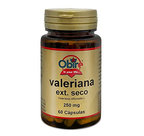 Obire - Valeriana - 60 Cápsulas - Bote para 1 Mes - Favorece la Relajación - Ayuda a Combatir el Estrés y el Insomnio - Facilita Más y Mejor Descanso