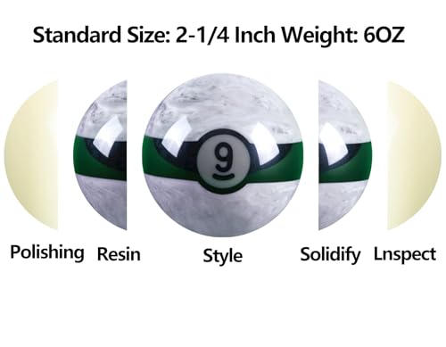 YANMEIYA Billiard Balls Pool Balls Billiard Set 2-1/4 inch