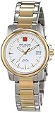 Lünette IP gold beschichtet Swiss Military Hanowa Damen-Armbanduhr XS Swiss Recruit Lady Prime Analog Quarz Edelstahl beschichtet 06-7044.1.55.001