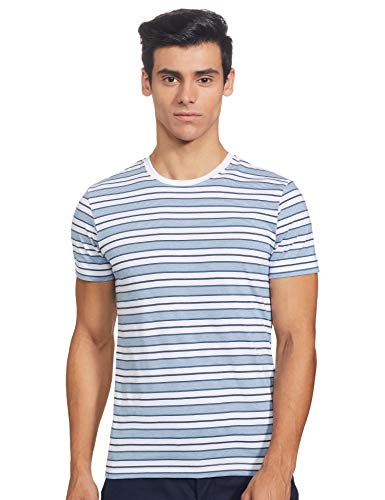 Image of Jockey 2717 Men's Super Combed Cotton Rich Striped Round Neck Half Sleeve Regular Fit T-Shirt
