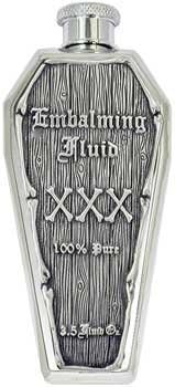 3oz Embalming Fluid XXX Pewter Emblem Coffin Flask