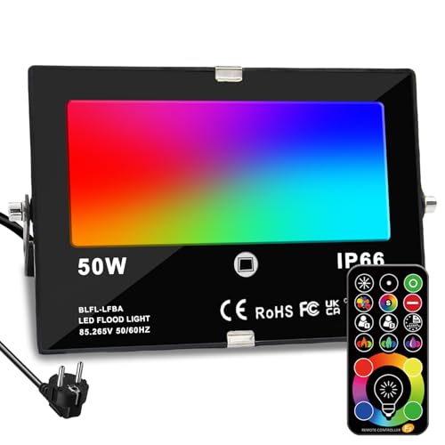 Projecteur Led, équivalent 400W, Changement de Couleur Rgbw 120 Couleurs, Synchronisation,...