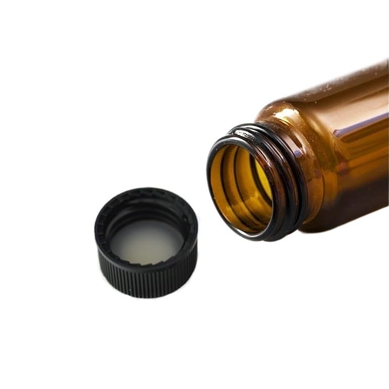 EPA Vial Cap Chromatography Vials Cover 17mm Polypropylene Cap with PTFE/Silicone Septa for EPA Storage Bottle 10ml 100/PK