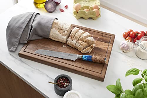 Calisso Brotmesser aus 67 Lagen Damaststahl