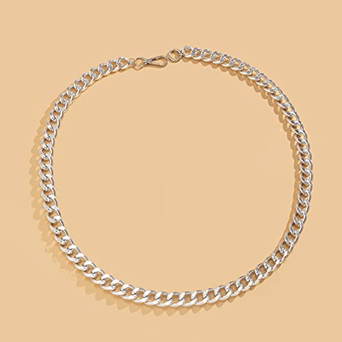Bag Chain Strap Diy Flat Metal Strap Shoulder Bags Replacement Chain Or Cross Body Chain Strap (Silver) #TOP4