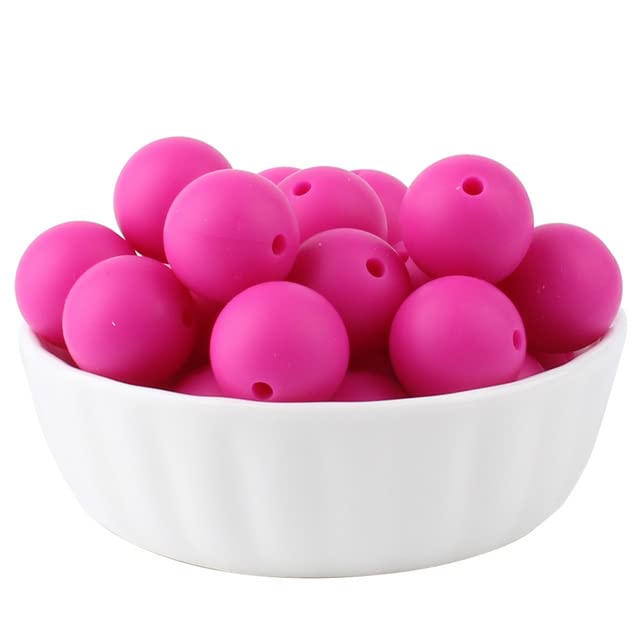 MIIIM Kit Perline In Silicone 120 Pezzi Fai Da Te | 15mm Colorate E Legno | Per Creare Portachiavi E Braccialetti | Prive Di BPA - 2