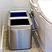 iTouchless 5.3 Gallon Dual Compartment Slim Open Top Waste Bin for Trash Can & Recycle Container, 20 Liter Stainless Steel Wastebasket