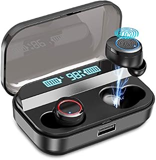 Kissral Wireless Earbuds,Kissral Bluetooth 5.0 Earbuds with 3000mAh Charging Case LED Battery Display