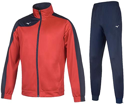 Tuta Mizuno uomo Team Knitted (Small, Rosso-Blu)