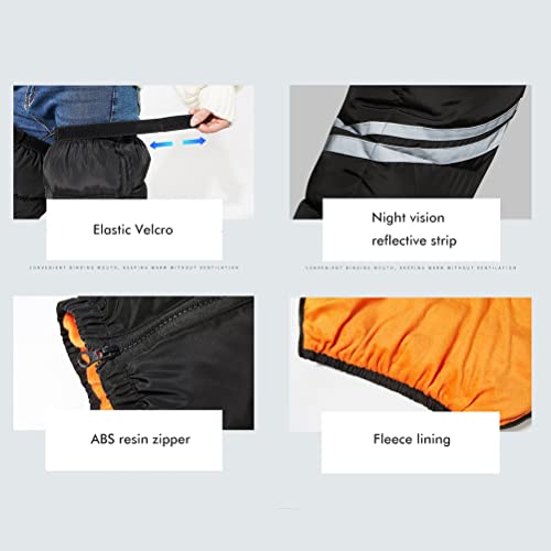 Wsrcxx 1 par de polainas à prova de vento de 70 cm, protetor de leggings espesso à prova d'água, le