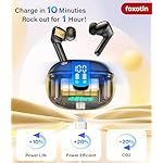 Ear Buds Wireless Earbuds - Bluetooth 5.3 Headphones (48H Playback) Built in Mic with LED Display Charging Case, IP7 Waterproof Earphone for iPhone Andriod Phones Laptop Sports Workout - Black - Image 2