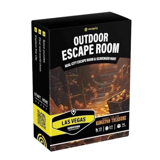 Escapely Adventure Box - Multi-Player Mystery Escape Room Hunt - Adult and Family Interactive Puzzle Game for Your City - Las Vegas