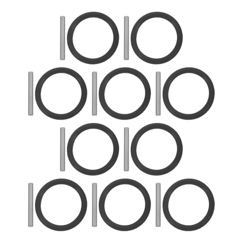 MUSISALY 10 Sets Impact Socket Rubber O Rings and Locking Pins Kit for Drill Wrench Retainer Rings Secure Seal Rubber Gaskets for Impact Socket Wrench Easy Install and Suitable